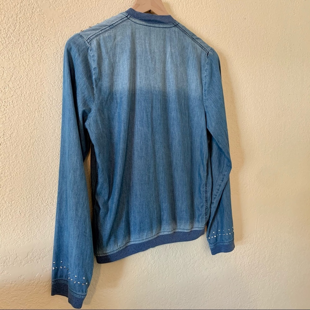 Macy’s mstylelab Full-Zip Ombré Denim Jacket - Picture 5 of 9